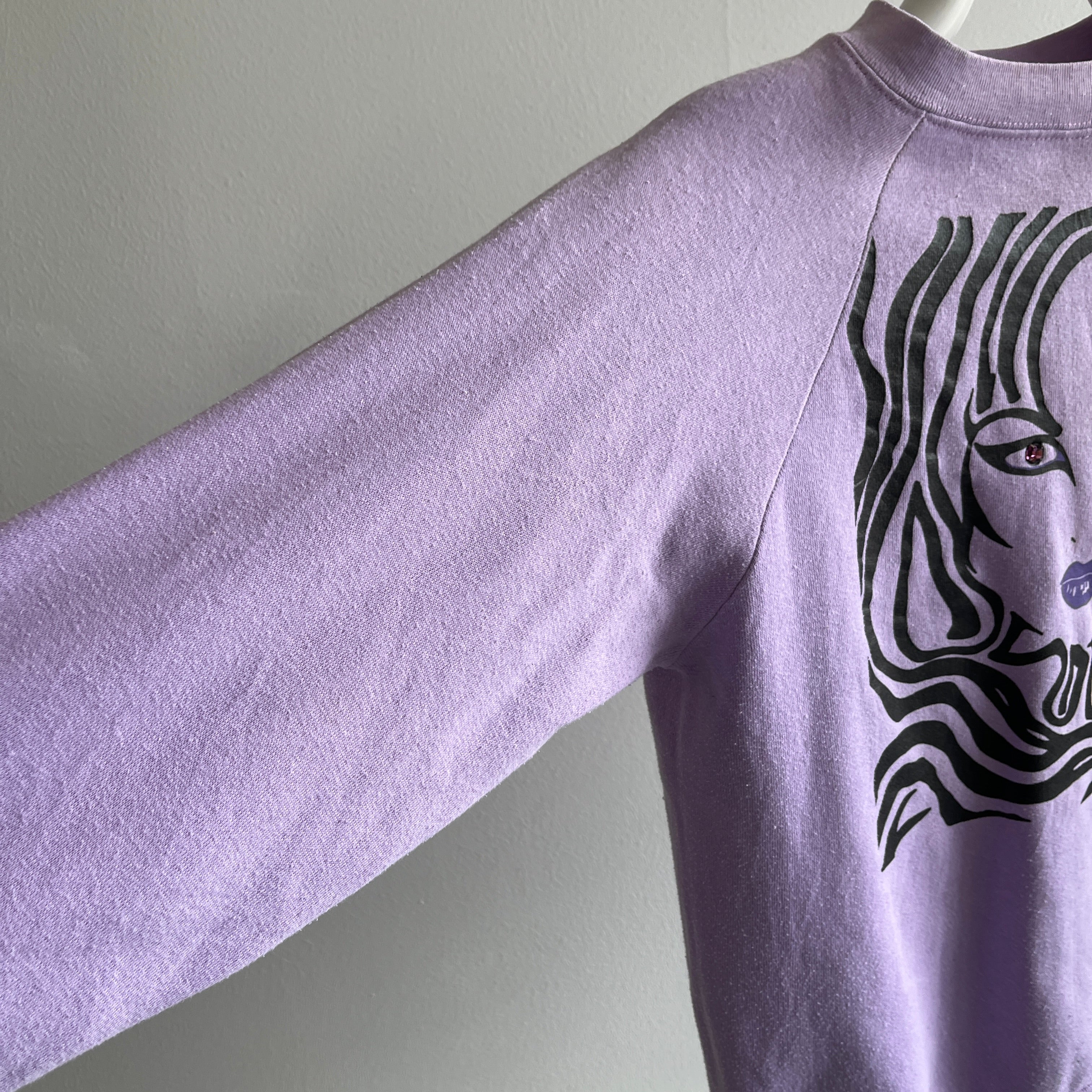 1980s Bedazzled Face Sweatshirt