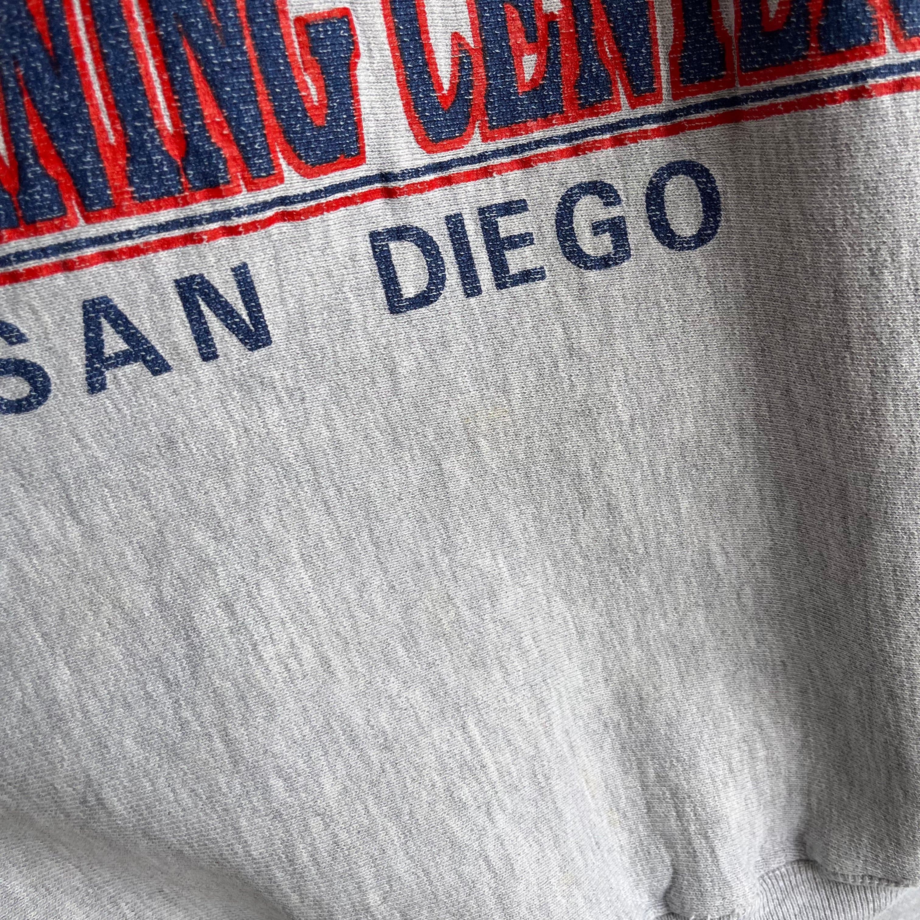 1990s U.S. Olympic Training San Diego Thrashed Cuff Sweatshirt
