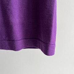 1980s Sun Faded 50/50 Purple Pocket T-Shirt