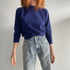 1980s Bright Navy Raglan - A Made-In-China Vintage