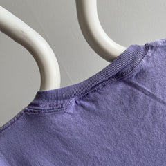 1990s Lavender Blank Cotton T-Shirt by Discus