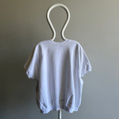 1980s Blank White Warm Up by Tultex
