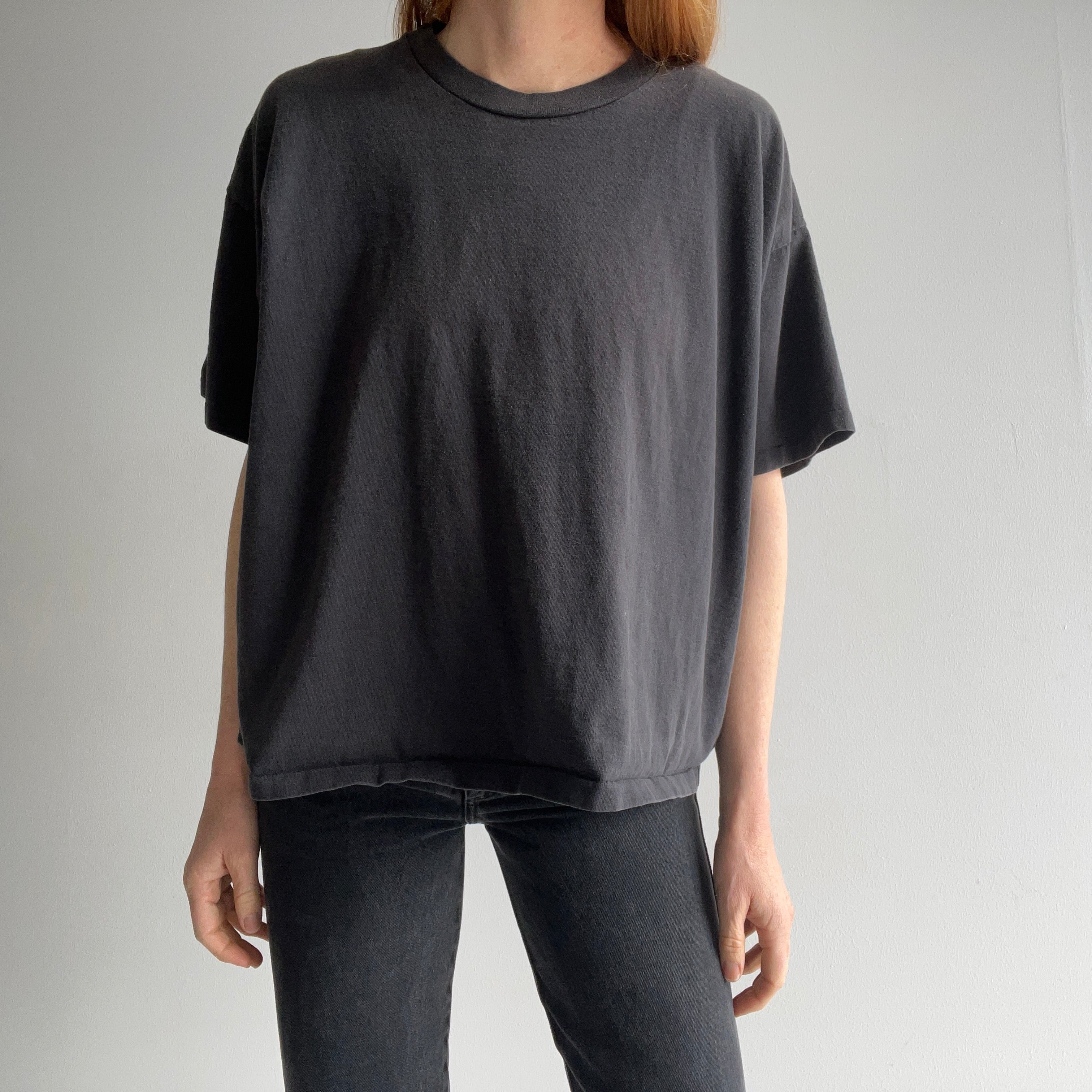 1990s Blank Faded Boxy Lee Cotton T-Shirt