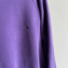 1990s Thrashed and Beat Up Soft Purple Raglan by Ralph Lauren / Polo
