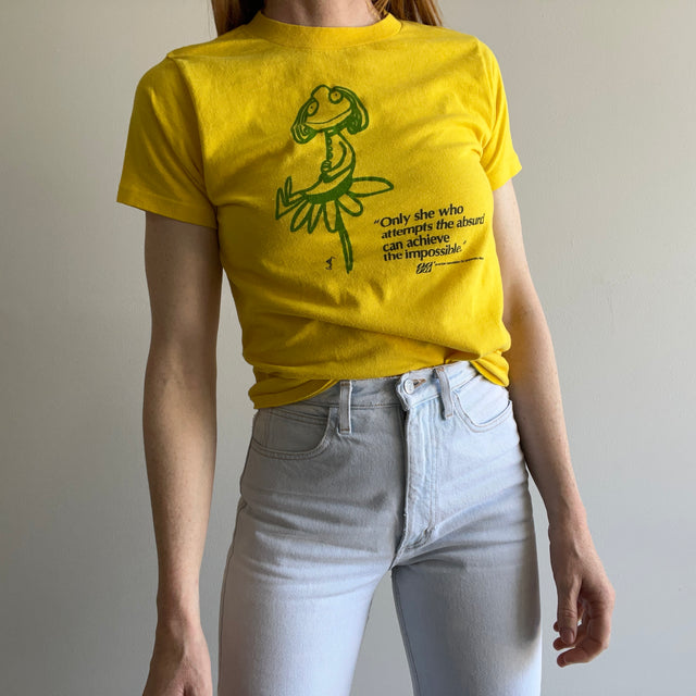 1980s "Only She Who Attempts The Absurd Can Achieve The Impossible" T-SHirt