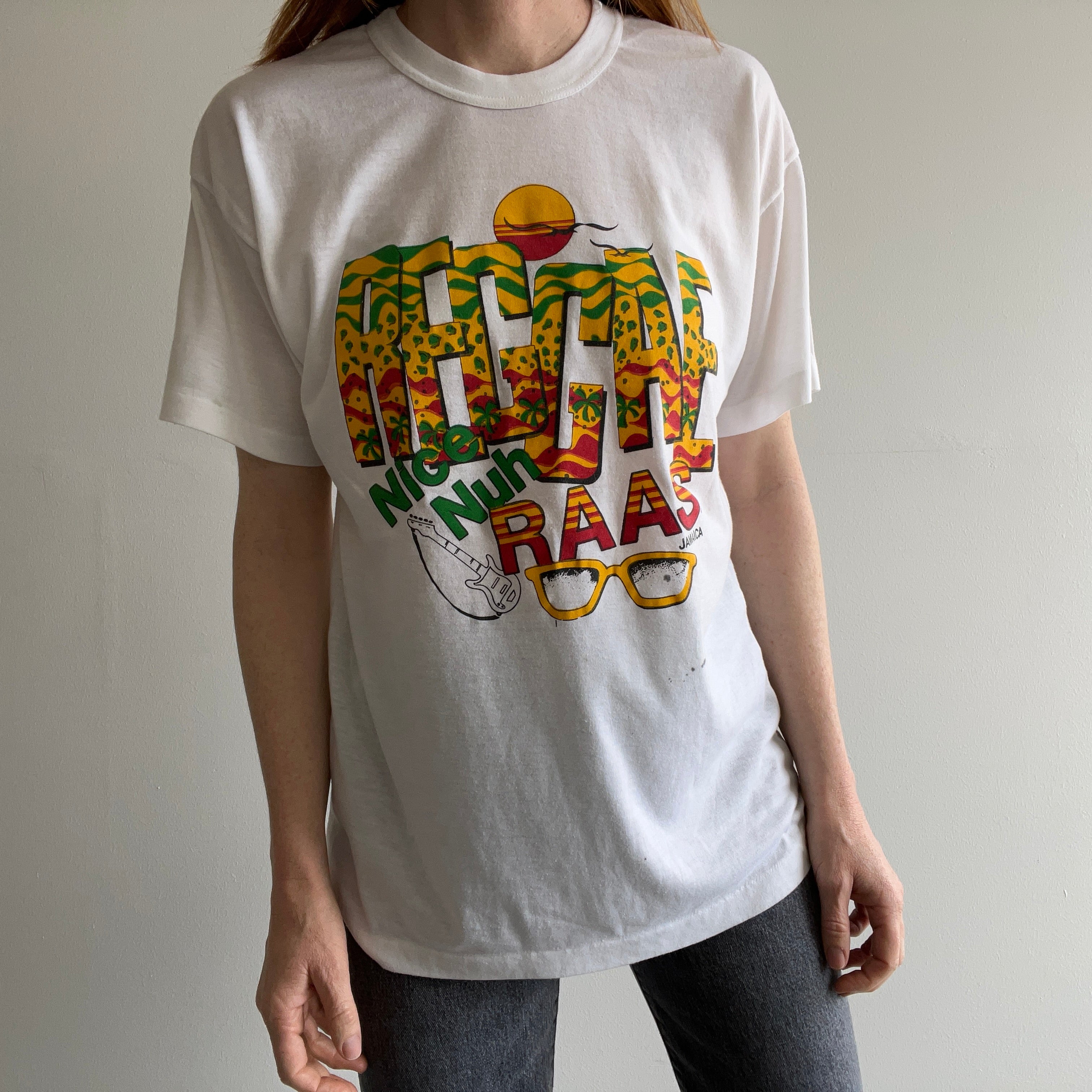 T-shirt touristique Reggae Jamaica des années 1980 - SI DOUX !