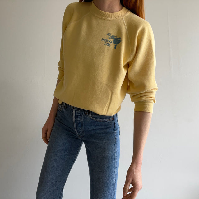 1970s Spencer Lake - Waupaca, Wisconsin Buttery Soft Sweatshirt