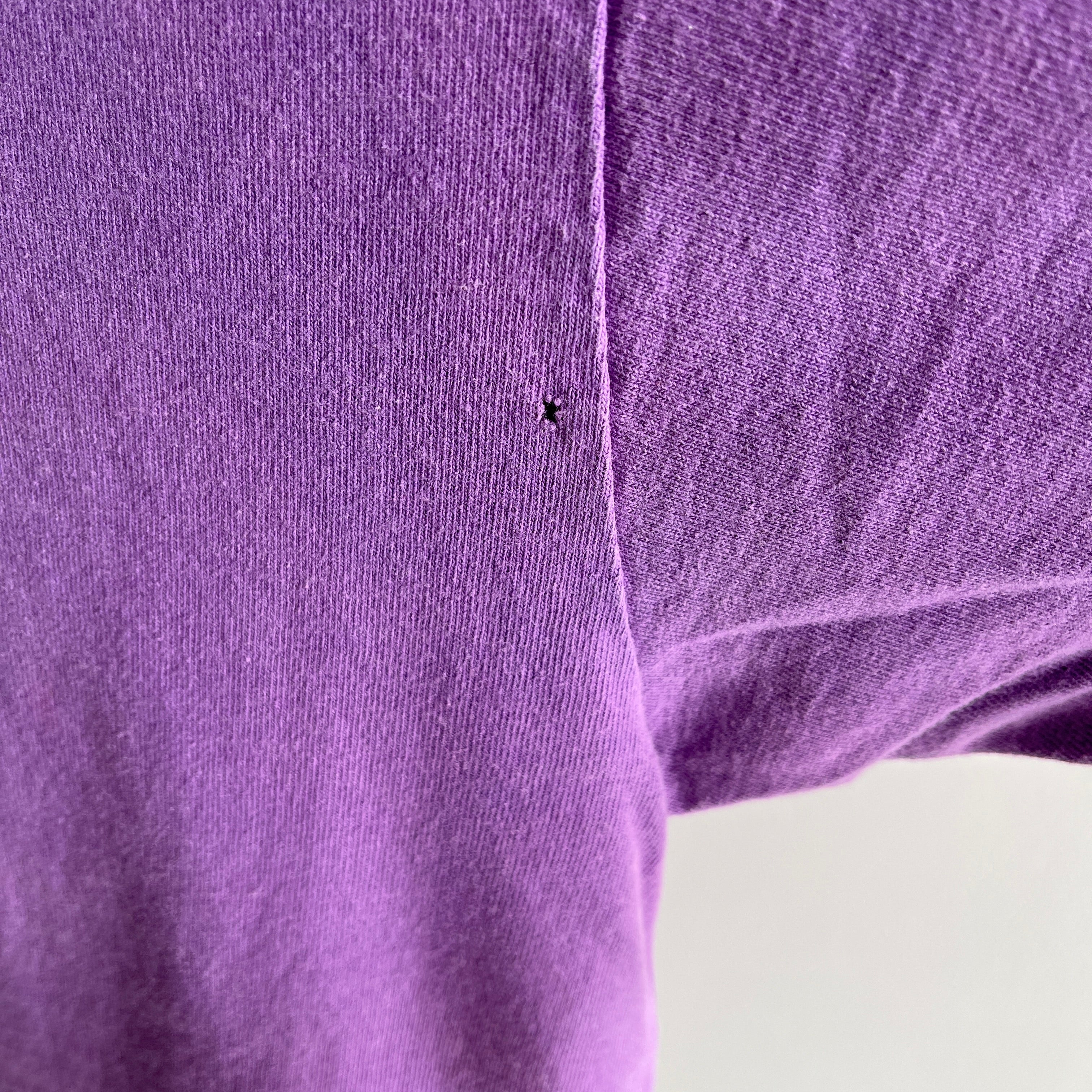 1980s Lavender FOTL Ladies Combed Cotton Blank T-Shirt