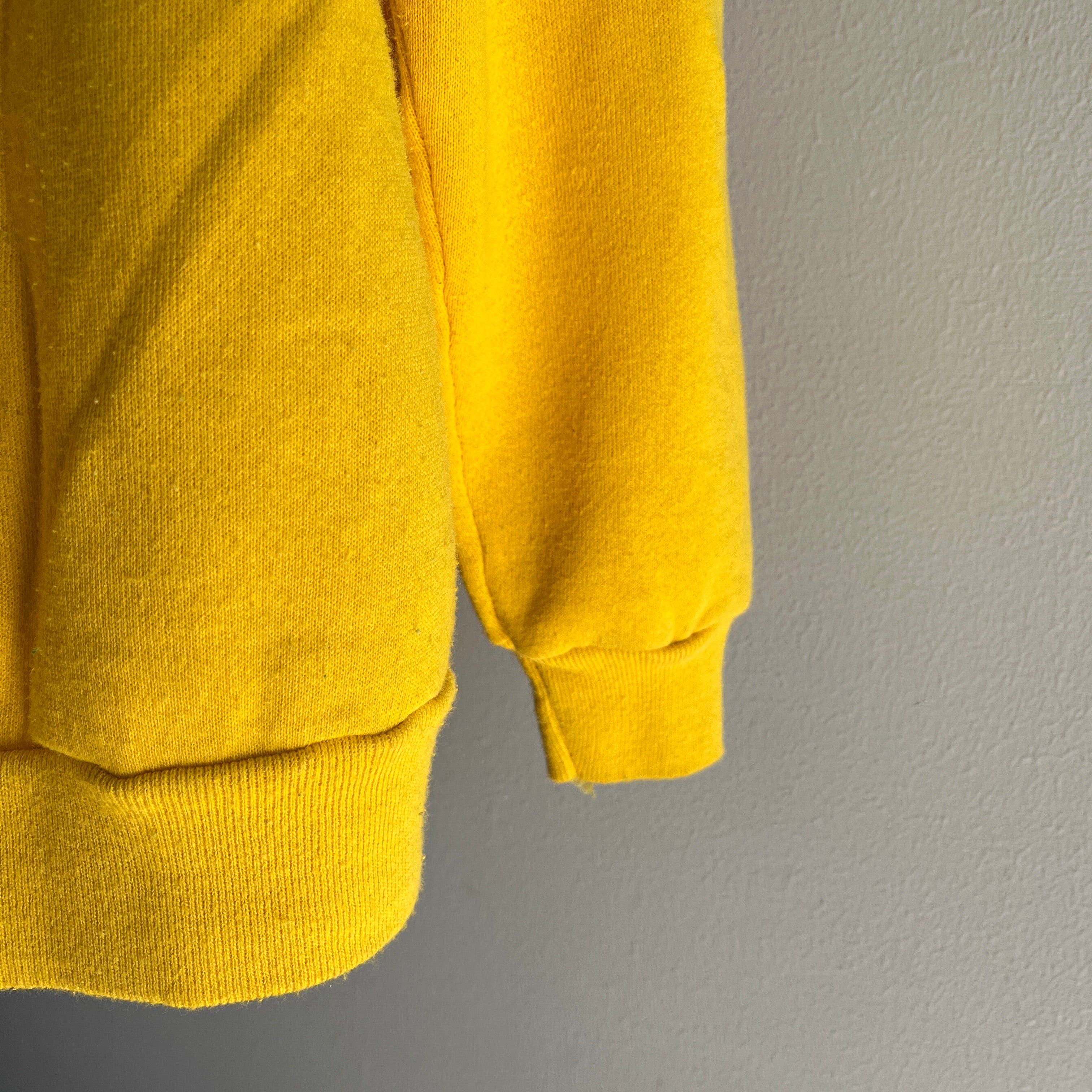 1980s Marigold Yellow Blank Raglan by Tultex