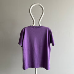 1980s Lavender FOTL Ladies Combed Cotton Blank T-Shirt