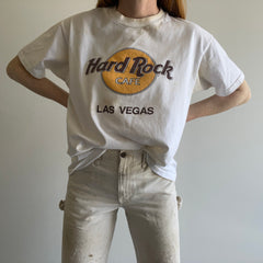 T-shirt Hard Rock Cafe de Las Vegas des années 1980 fortement taché fabriqué aux États-Unis