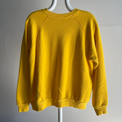 Raglan vierge jaune souci des années 1980 par Tultex