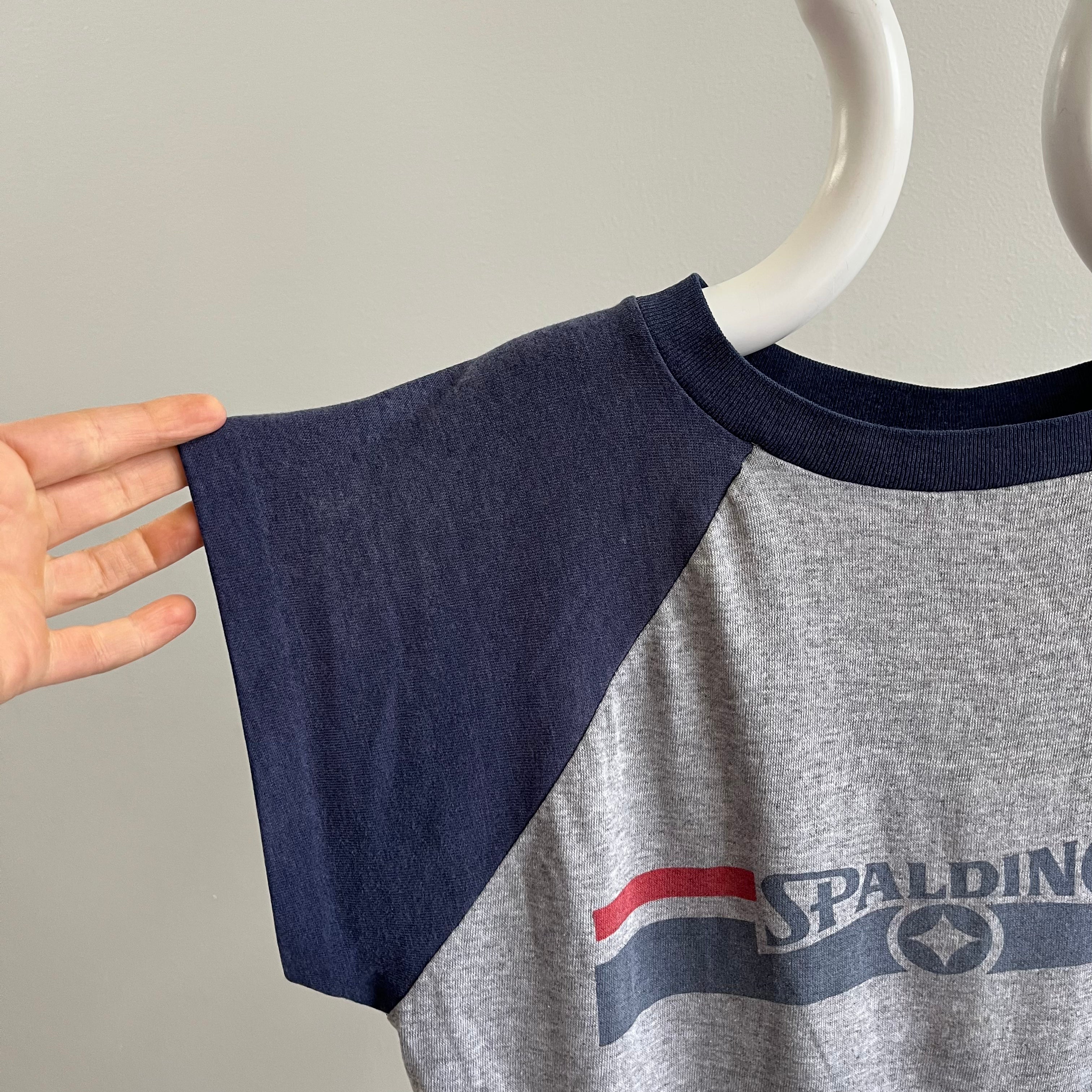1980s Spaulding Short Sleeve T-Shirt Style Muscle Warm Up