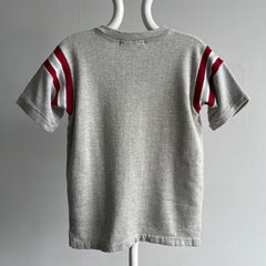 1980s Double Stripe V-Neck Short Sleeve Warm Up