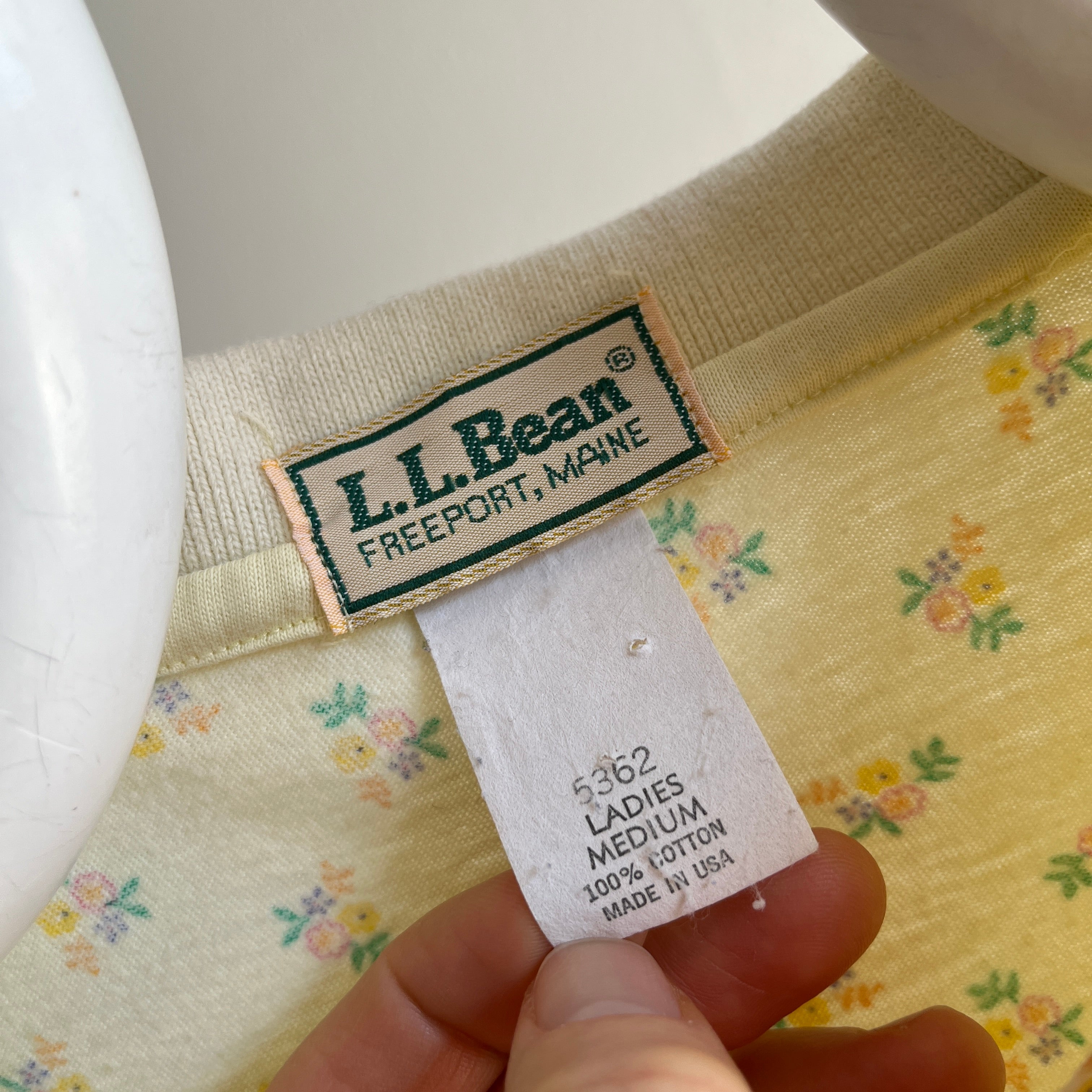 1980s L.L. Bean Floral Polo T-Shirt - USA Made