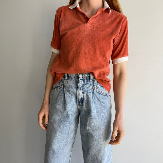 1970s Terry Cloth Polo T-Shirt