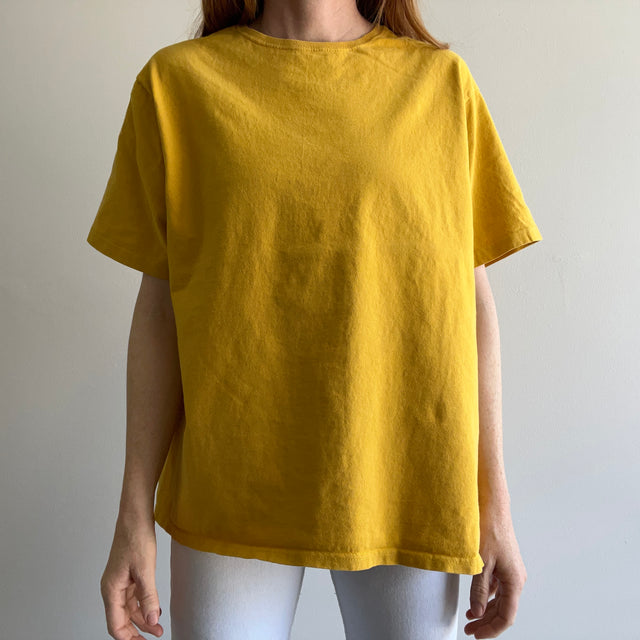 1990s Marigold/Moutarde Boxy Cotton Hanes Her Way T-Shirt