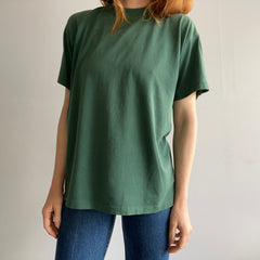 1980s Blank Dark Green Cotton T-Shirt