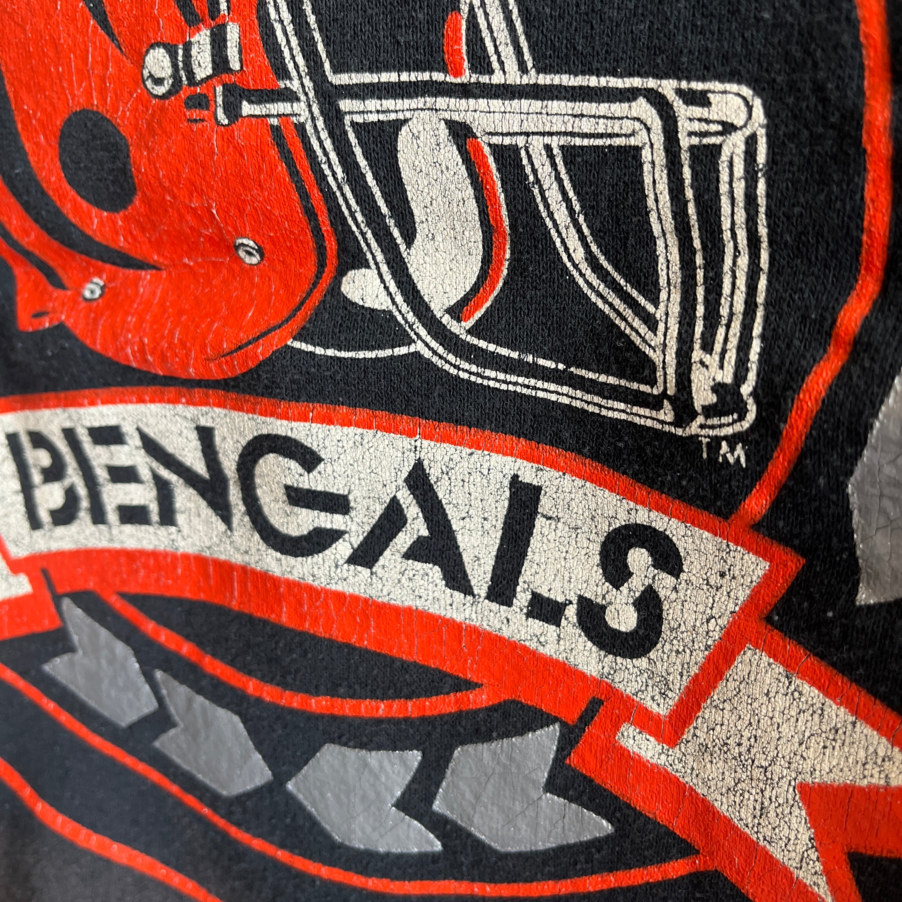 Champion Brand Vintage Black and Orange Cincinnati Bengals #33