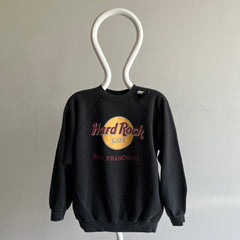Sweat-shirt Hard Rock Cafe San Francisco des années 1980 avec un trou géant