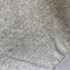 1980s Wolf Brand Higher Crew Longer Cut Sweat-shirt raglan structuré gris teinté