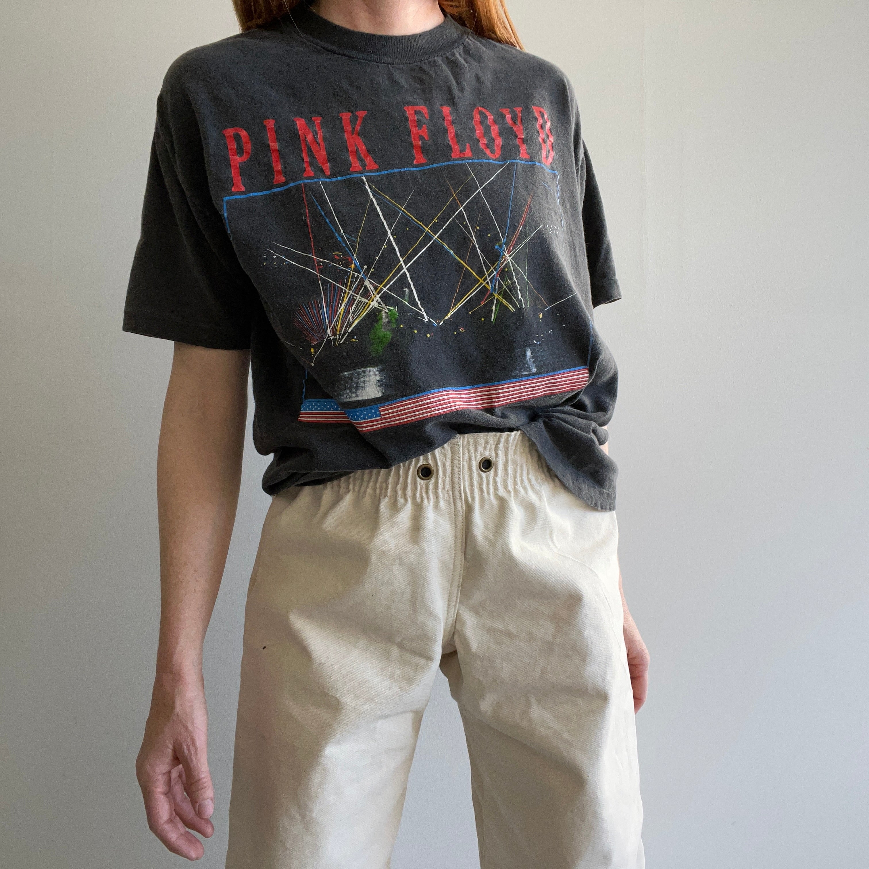 1987 Pink Floyd Tour T-Shirt with Armpit Hole - Swoooon