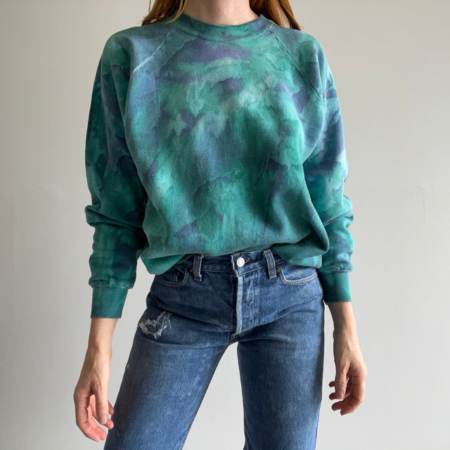 1990s Paint Swirl/Tie Dye Sweatshirt - Personal Collection