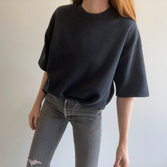 1980/90s Larger Blank Black Sweatshirt Warm Up par FOTL