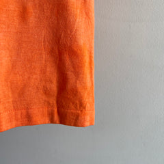 1980s Single Stitch Super Sun/Bleach Faded Orange T-Shirt