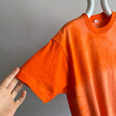 1980s Single Stitch Super Sun/Bleach Faded Orange T-Shirt