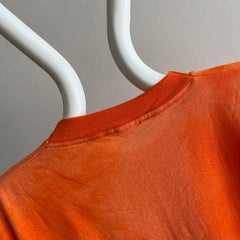 1980s Single Stitch Super Sun/Bleach Faded Orange T-Shirt