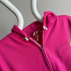 1980s Nicely Worn Unicorn Zip Up Hoodie