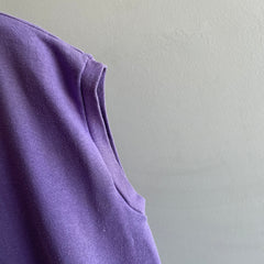 1980s Lilac Zip Up Oversized Warm Up Vest