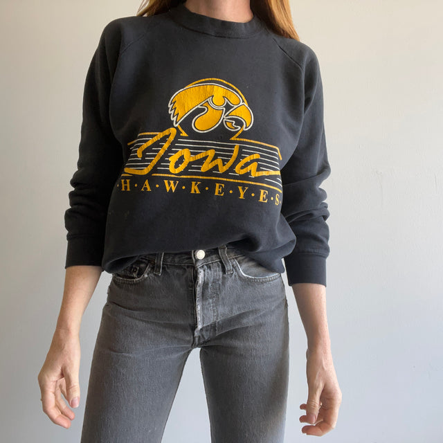 Sweat-shirt détruit Iowa Hawkeyes des années 1980