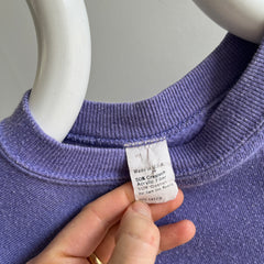 1980s Blank Lavender Small Sized Raglan Sweatshirt