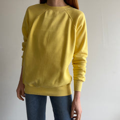 1980s Barely Worn Butter Yellow Cozy Sweatshirt by Ultra Sweats