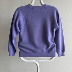 1980s Blank Lavender Smaller Sized Raglan Sweatshirt