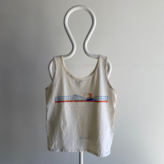 1983 Ocean Pacific Epic Off White Surf Tank