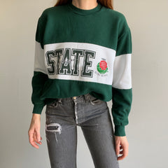 1988 Michigan State Rose Bowl Color Block Sweatshirt !!!!