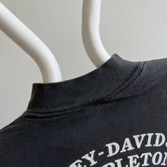 1989 Emblème 3D !!!!!! T-shirt Harley à manches longues et col montant avant et arrière