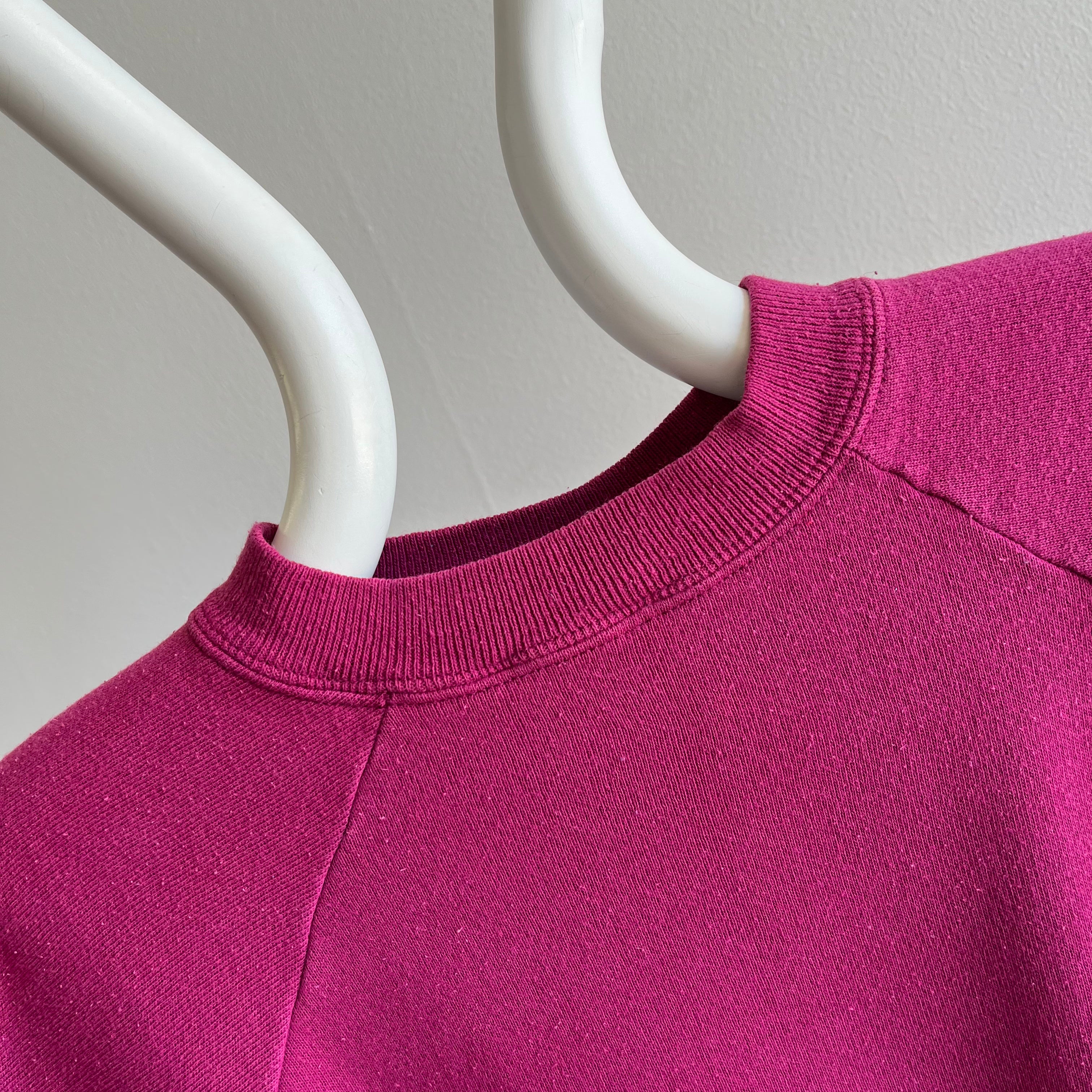 1990s Hanes Her Way Magenta Raglan