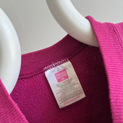 1990s Hanes Her Way Magenta Raglan