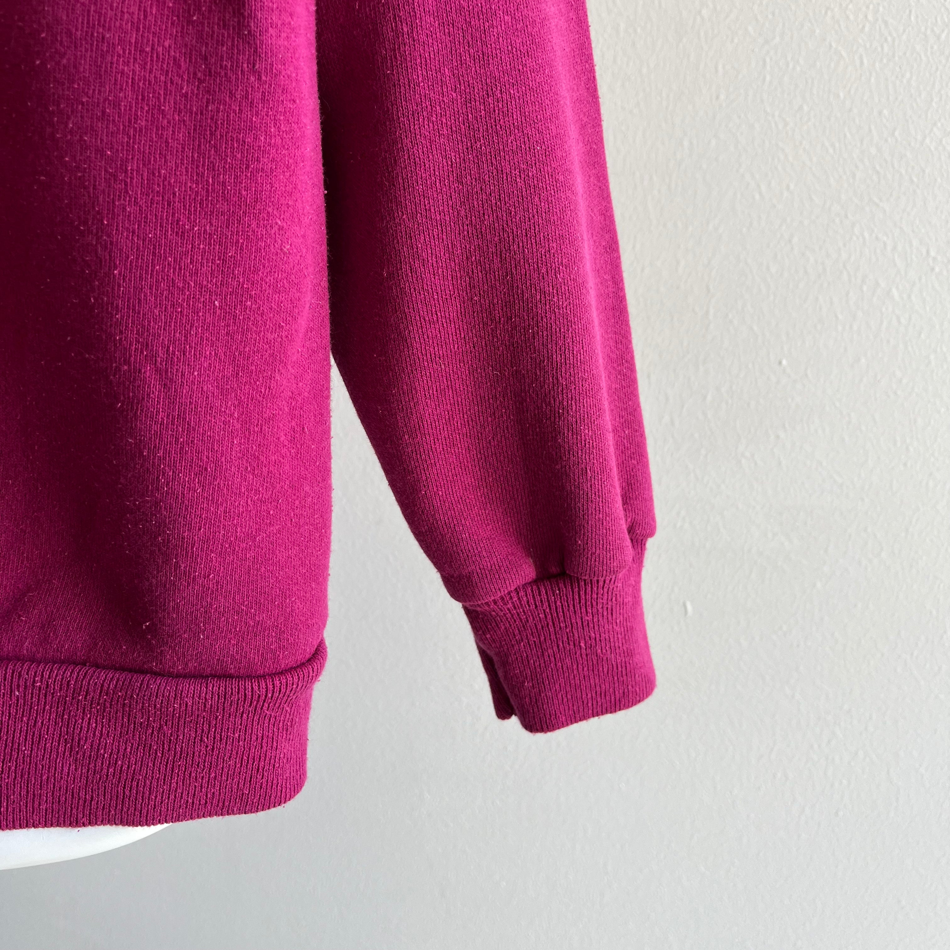 1990s Hanes Her Way Magenta Raglan