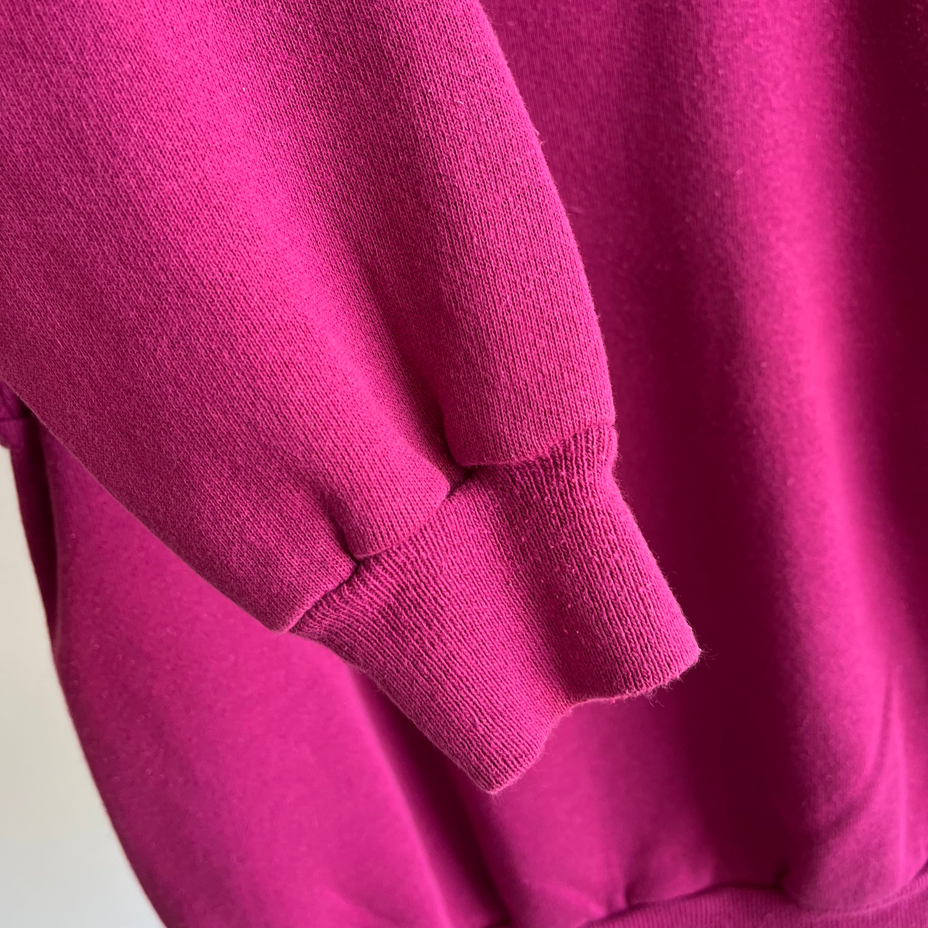 1990s Hanes Her Way Magenta Raglan