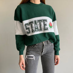 1988 Michigan State Rose Bowl Color Block Sweatshirt !!!!