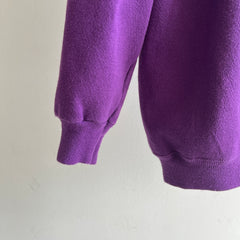 1990s Hanes Her Way Blank Purple Raglan Sweatshirt