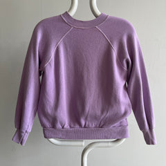1980s Blank Lavender Smaller Size Sweatshirt