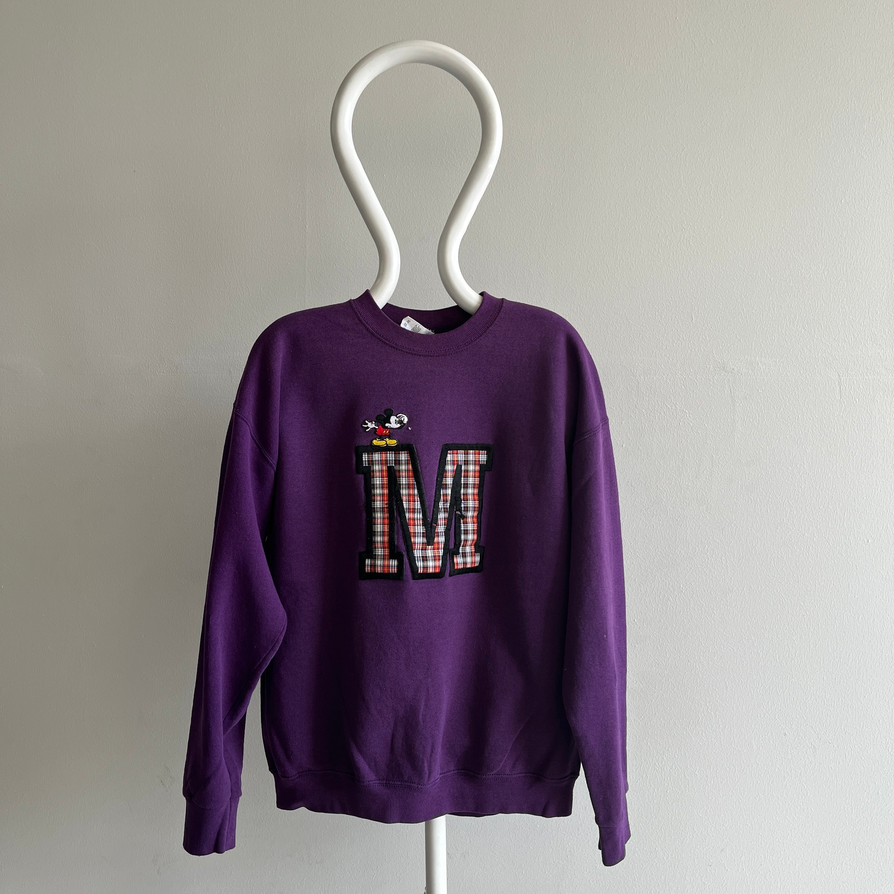 1990s Worn Mickey Embroidered Sweatshirt