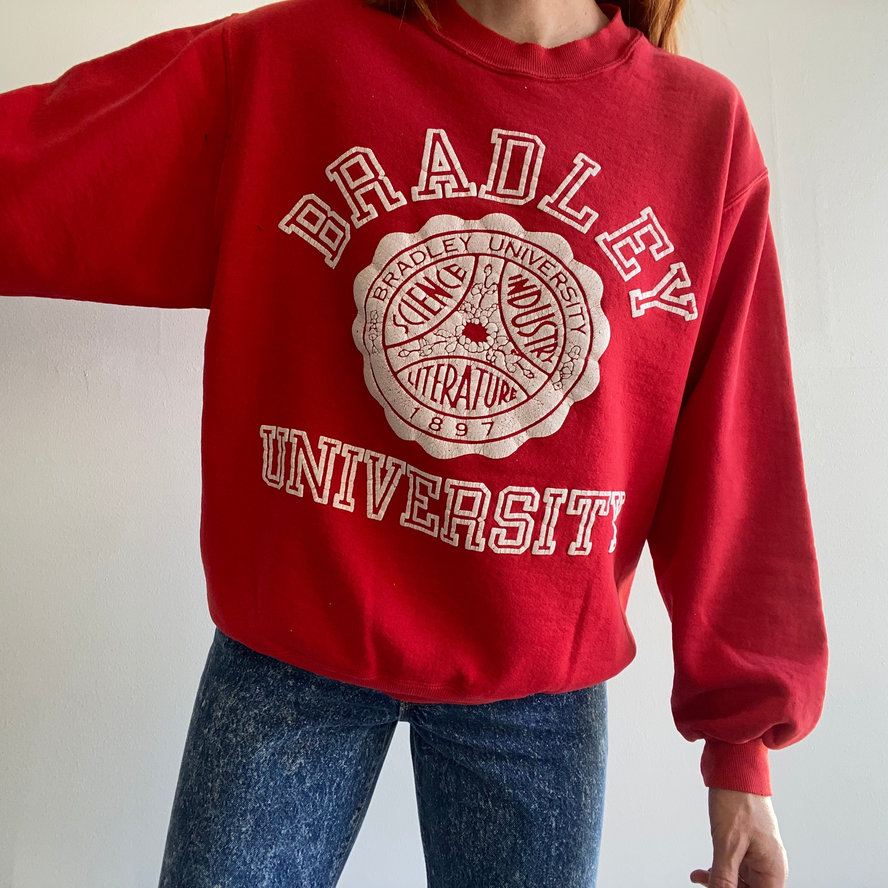 1980s RAD Bradley University Sweatshirt by Jansport