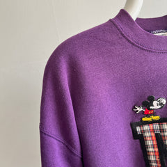 1990s Worn Mickey Embroidered Sweatshirt